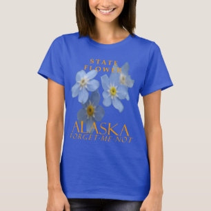 T-shirt Territoire De L'Alaska Fleur Le Oublié-Moi-Pas