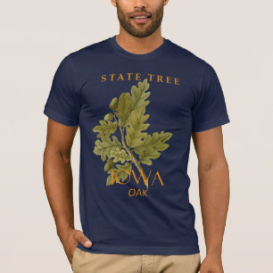 T-shirt Territoire de l'Iowa Arbre Chêne