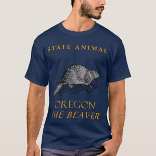 T-shirt Territoire de l'Oregon Animal Le Castor Américain