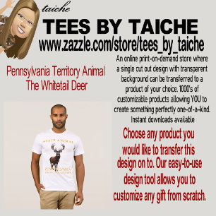 T-shirt Territoire de Pennsylvanie Animal Le Cerf de Virgi