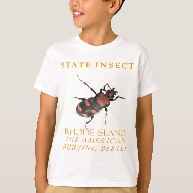 T-shirt Territoire de Rhode Island Insecte Le Nicrophore a (Devant)