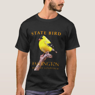 T-shirt Territoire de Washington Oiseau Le chardonneret am