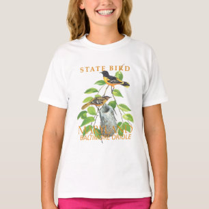 T-shirt Territoire du Maryland Oiseau Le Icterus galbula