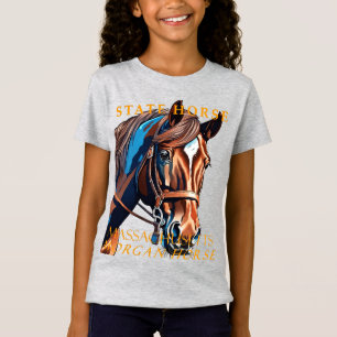 T-Shirt Territoire du Massachusetts Cheval Le Cheval Morga