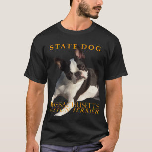 T-shirt Territoire du Massachusetts Chien Le Vecteur Bosto