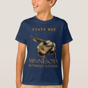 T-shirt Territoire Du Minnesota Insecter L'Abeille À Patch