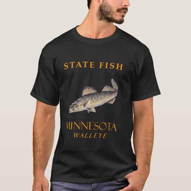 T-shirt Territoire du Minnesota Pêchez le Doré (Devant)