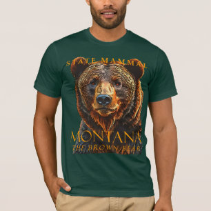 T-shirt Territoire du Montana Mammifère L'Ours Brun