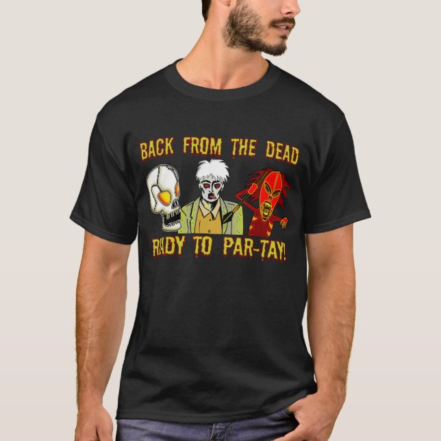 T-shirt Terror Trilogy Cartoon - Prêt à faire la fête ! (Devant)