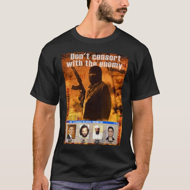 T-shirt Terroriste de Barack Obama (Devant)