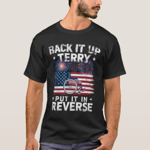 T-shirt Terry Recule Mets-le En Marche Arrière Feux D'arti