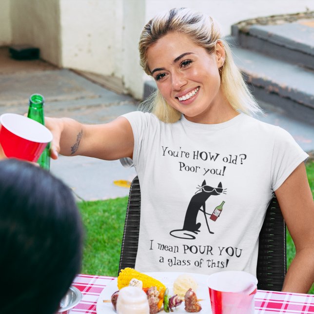 T-shirt T'es COMBIEN VIEILLE ? Citation de vin pour vous P (Créateur téléchargé)
