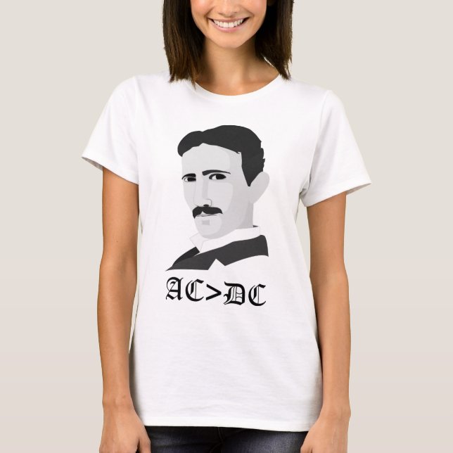 T-shirt Tesla AC>DC (Devant)