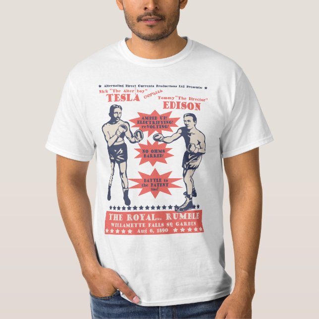 T-shirt Tesla c. Edison (Devant)