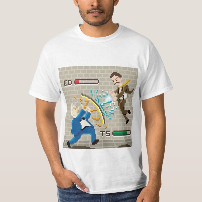 T-shirt Tesla contre Edison (Devant)