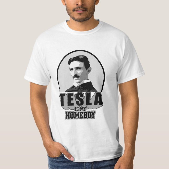 T-shirt Tesla est mon Homeboy (Devant)