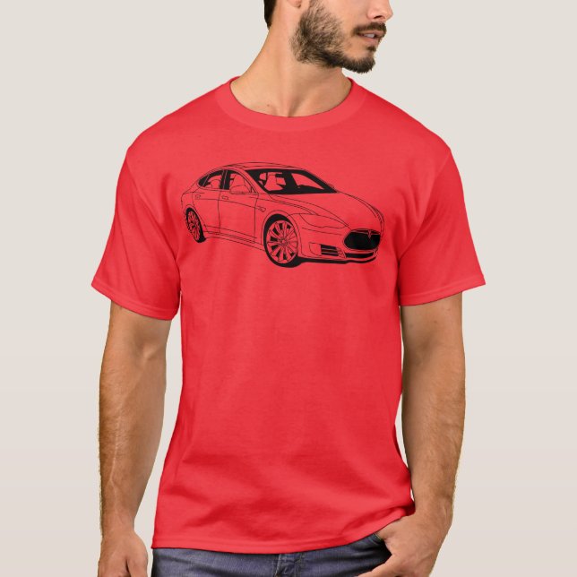 T-shirt Tesla Model S (Devant)