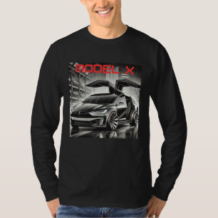 T-shirt Tesla Model X SUV Électrique Design VE Futuriste