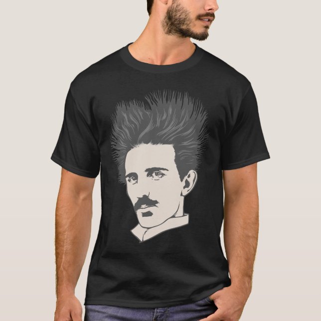 T-shirt Tesla statique (Devant)