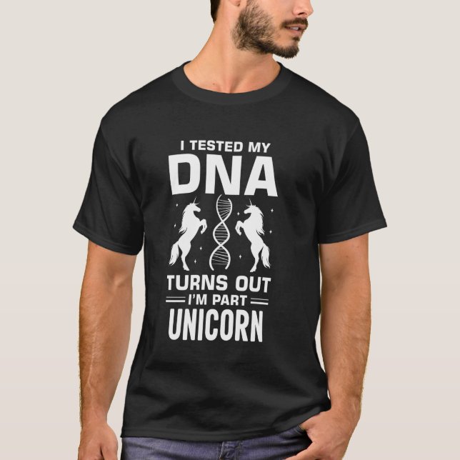 T-shirt Test ADN de licorne Test génétique Crispr Microbio (Devant)