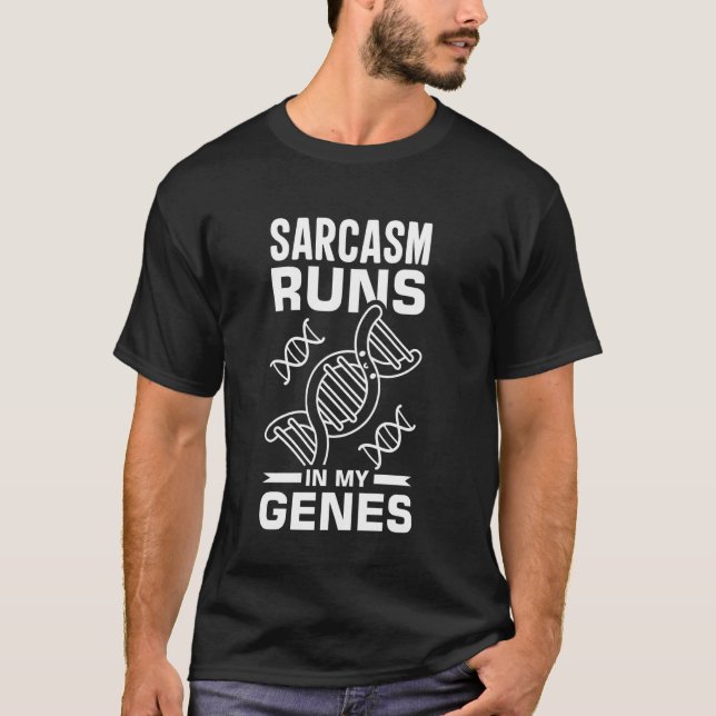 T-shirt Test ADN de sarcasme Tests génétiques Crispr Micro (Devant)