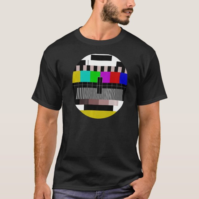 T-shirt Test Card Test Motif Test Image TV Retro (Devant)
