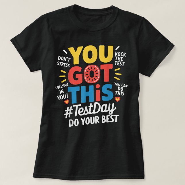 T-shirt Test Day Rock Le Test Vous Avez Obtenu Ce Test Tes (Design devant)