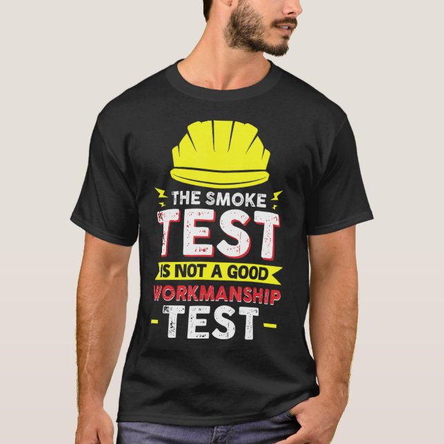 T-shirt Test de fumée d'un collègue et d'un camarade de tr (Devant)