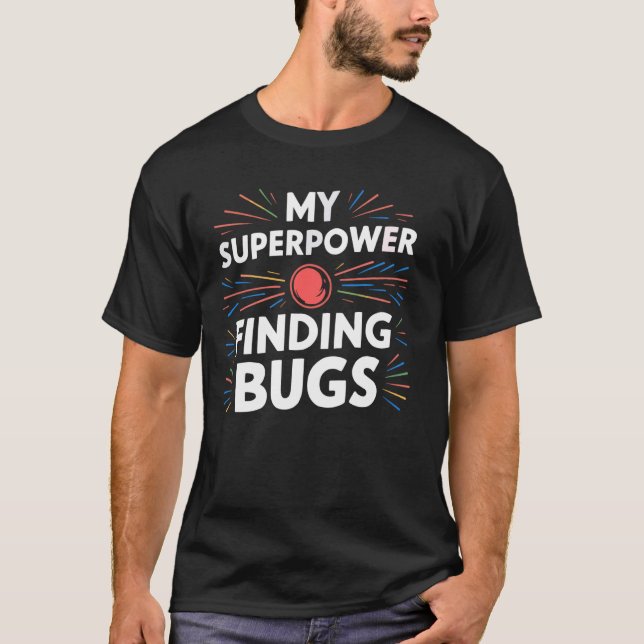 T-shirt Test du site Web Développeur logiciel Tester site  (Devant)