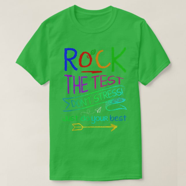 T-shirt Test Enseignant Rocher Le Test Enseignant Étudiant (Design devant)