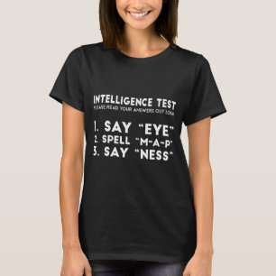 T-shirt Test Eye Map Ness Funny Joke Fête des pères