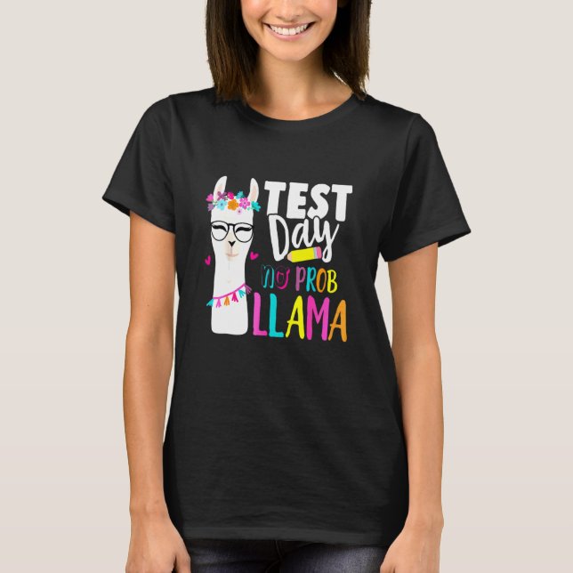 T-shirt Test Jour de test No Prob Llama Professeur Profess (Devant)