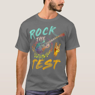 T-shirt Test Jour Enseignant Rocher le Test Guitare Test