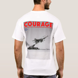 T-shirt TEST PILOT COURAGE - F-100D Super Saber