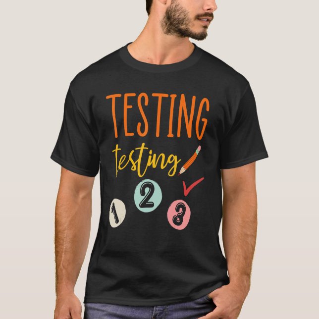 T-shirt Test Test Test 123 Enseignants Test Jour Femmes Me (Devant)