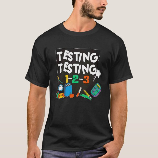 T-shirt Test Test Test 1 2 3 Test Teacher Test Test Day (Devant)
