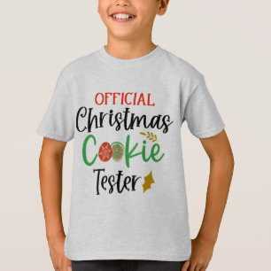 T-shirt Tester de biscuits officiels Funny Toddler Noël