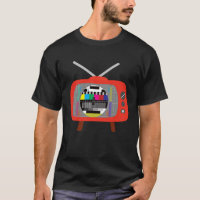 Tester l'image sur tube TV rétro couleur TV diffus