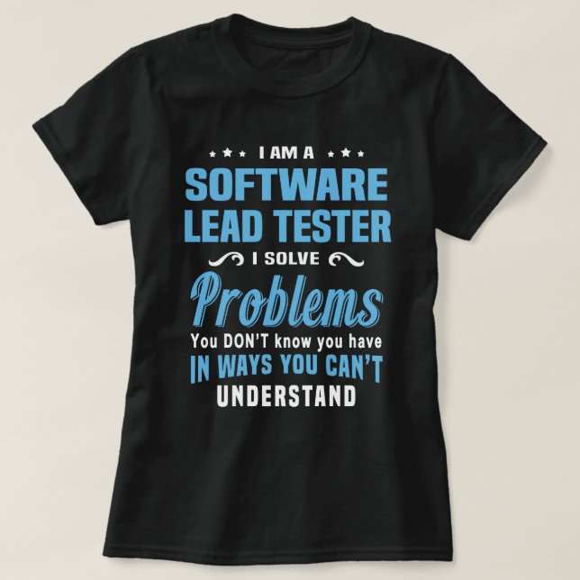 T-shirt Tester principal logiciel (Design devant)