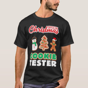 T-shirt Testeur de biscuits de Noël officiel T Xmas Cute T