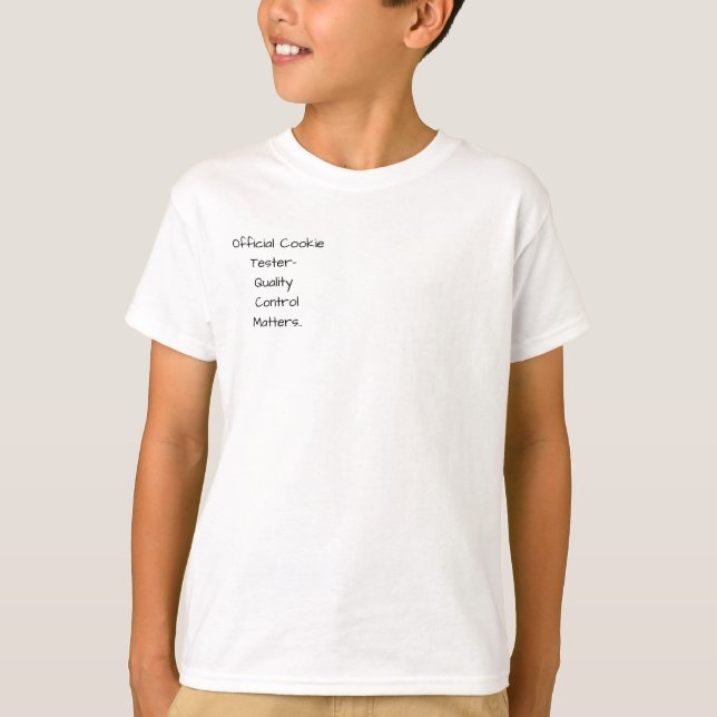 T-shirt Testeur de biscuits officiel - Le contrôle qualité (Devant)