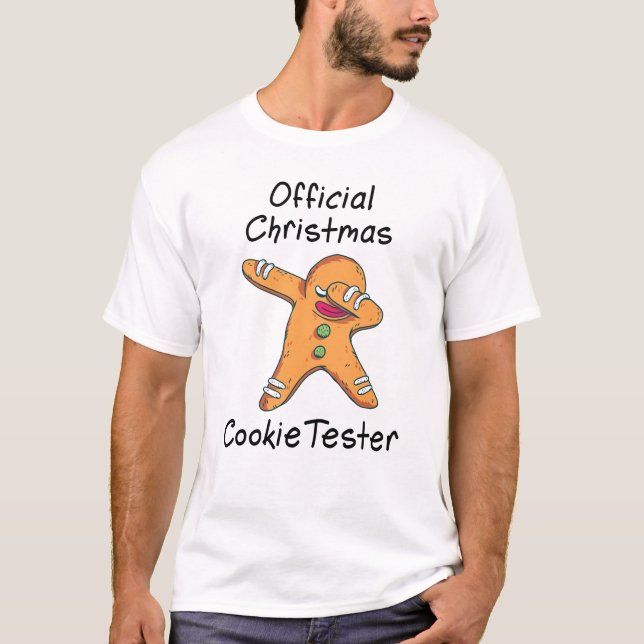 T-shirt Testeur officiel de biscuits de Noël (Devant)