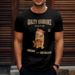 T-shirt Testeur QA Humour de chat