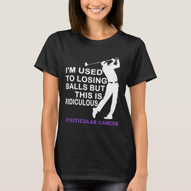 T-shirt Testicular Cancer Awareness Survivor Golf Player F (Devant)