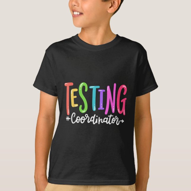 T-shirt Testing Coordinator Test Day Exam Motivational Squ (Devant)