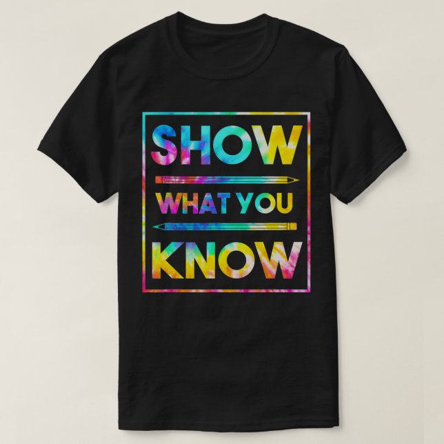T-shirt Tests Motivationnels Jour Enseignant Montrer Ce Qu (Design devant)