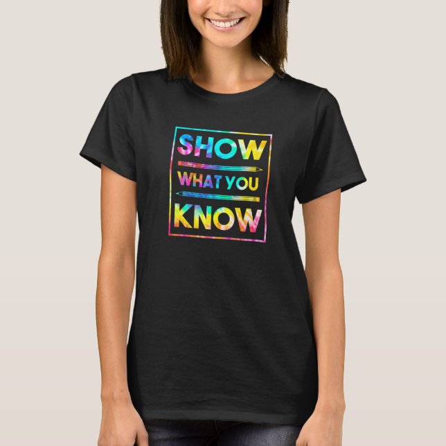 T-shirt Tests Motivationnels Jour Enseignant Montrer Ce Qu (Devant)