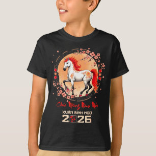 T-shirt Tét 2026 Année vietnamienne Cheval Zodiaque Lunair