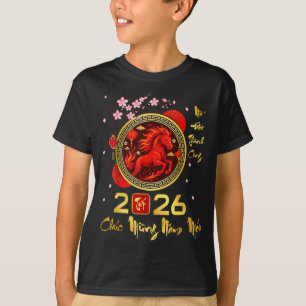 T-shirt Tét 2026 année vietnamienne du Cheval Nouvel An lu