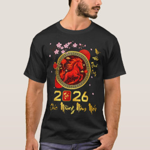 T-shirt Tét 2026 année vietnamienne du Cheval Nouvel An lu